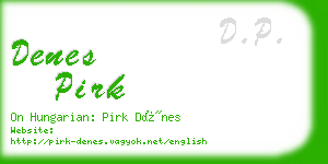 denes pirk business card